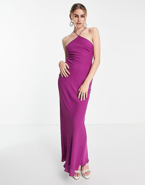 Long Purple Spring Dress